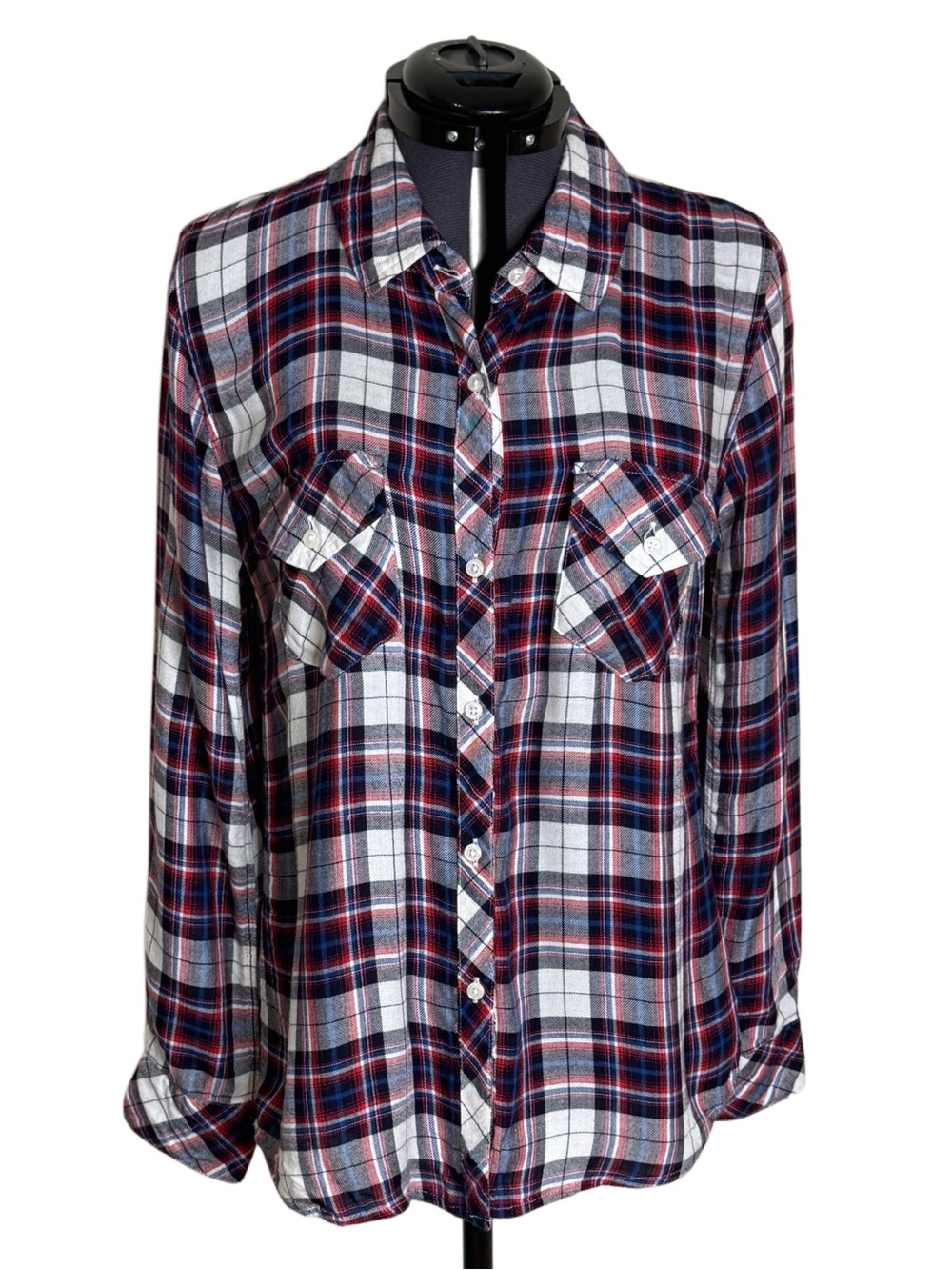 Rails Plaid Button Down Top